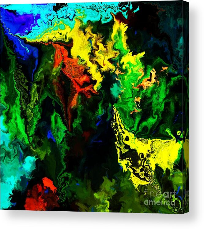 Abstract Acrylic Print featuring the digital art Abstract 2-23-09 by David Lane