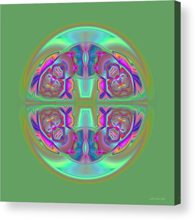 Kaleidoscope Acrylic Print featuring the digital art Abstract 413 by Judi Suni Hall