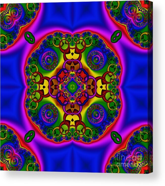 Abstract Acrylic Print featuring the digital art Abstract 621 by Rolf Bertram