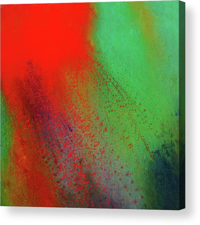 Tvunget Inhibere Øl Abstract Art Red Compliments Green Acrylic Print by Georgiana Romanovna -  Fine Art America