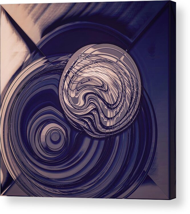 Bubbles Acrylic Print featuring the digital art Abstract Bubbles by Marko Sabotin