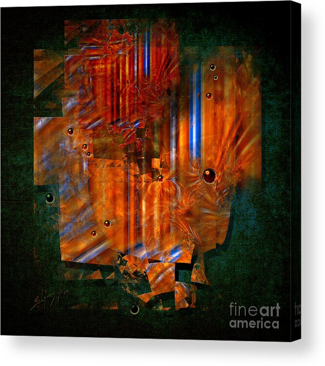 Abstract Acrylic Print featuring the painting Abstract fields by Alexa Szlavics
