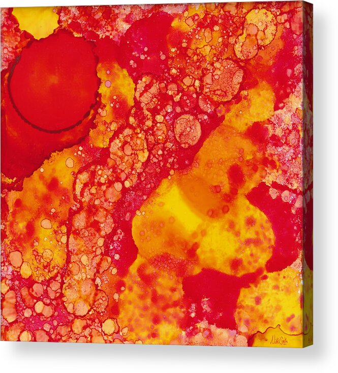 Red Acrylic Print featuring the painting Abstract Intensity by Nikki Marie Smith