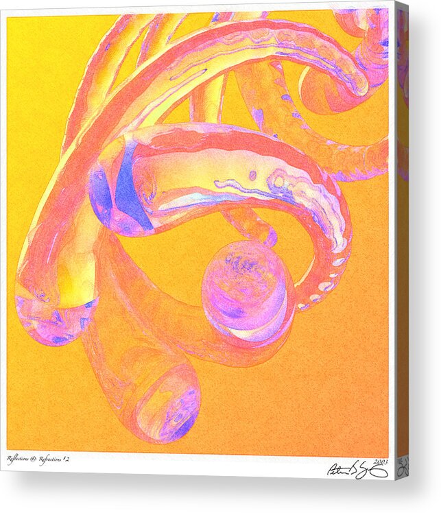 Glass Acrylic Print featuring the painting Abstract Number 2 by Peter J Sucy