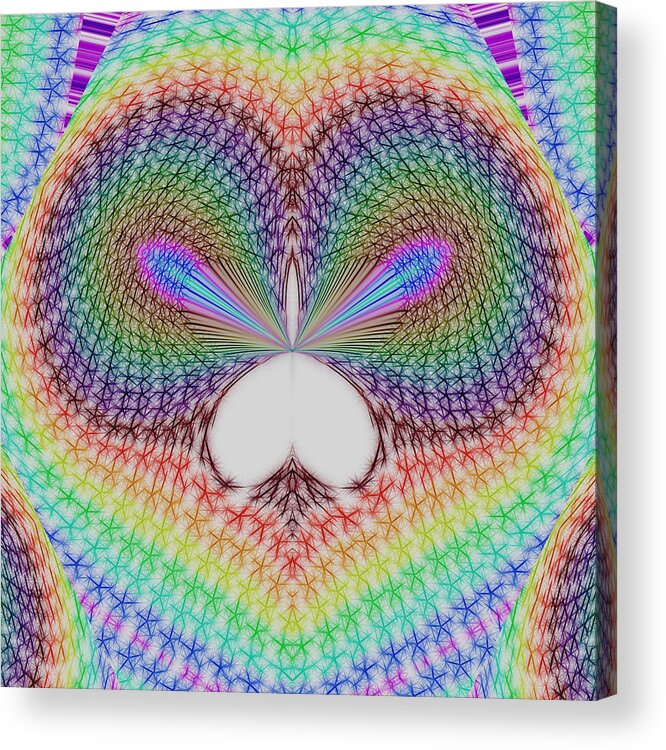 James Smullins Acrylic Print featuring the digital art Abstract Owl by James Smullins