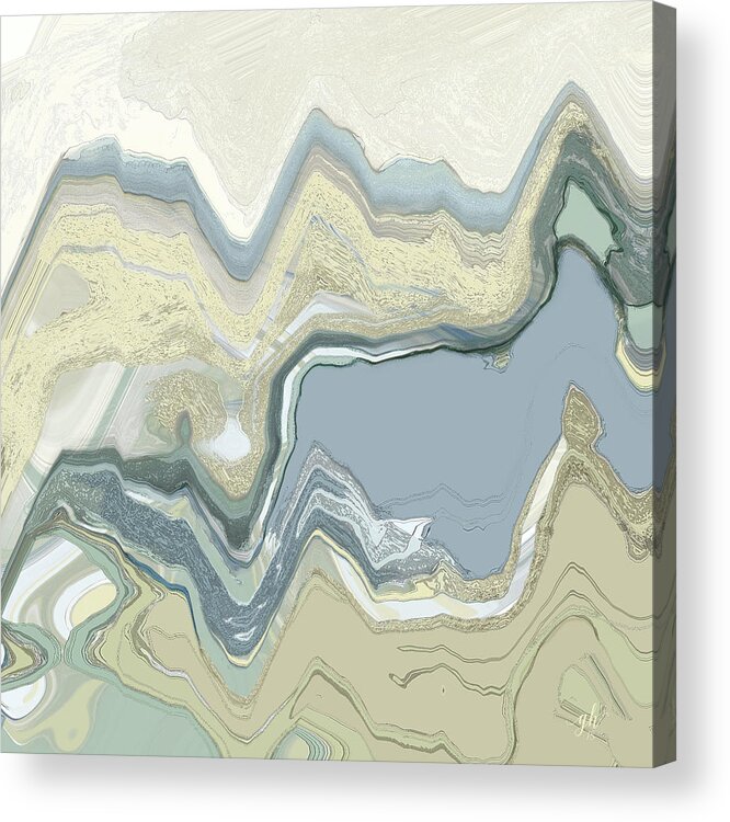 Abstract Acrylic Print featuring the digital art Agate by Gina Harrison