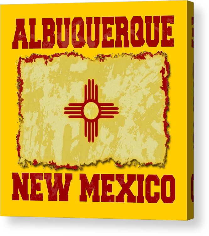 Albuquerque Acrylic Print featuring the digital art Albuquerque New Mexico by David G Paul