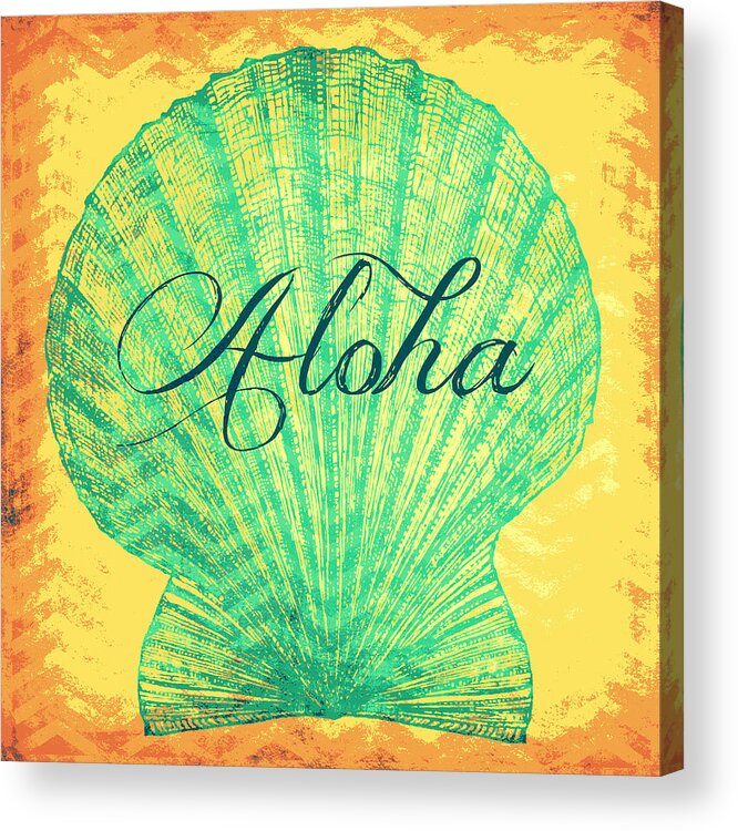 Brandi Fitzgerald Acrylic Print featuring the digital art Aloha Shell by Brandi Fitzgerald