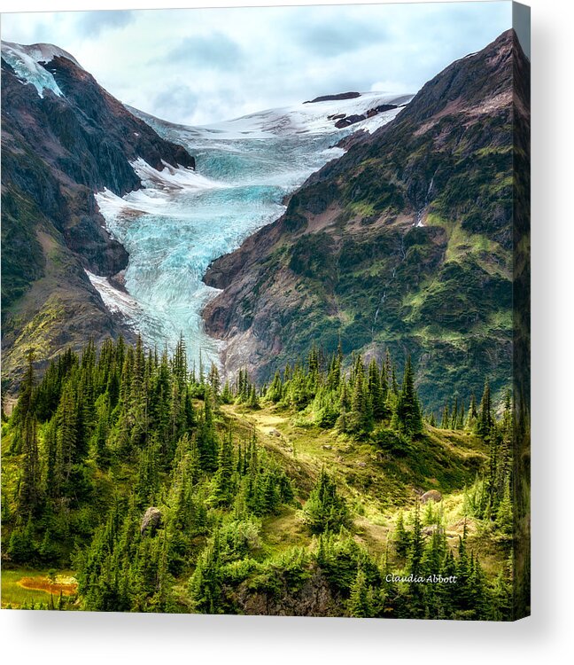  Acrylic Print featuring the photograph Alpine Glacier 40x40 by Claudia Abbott