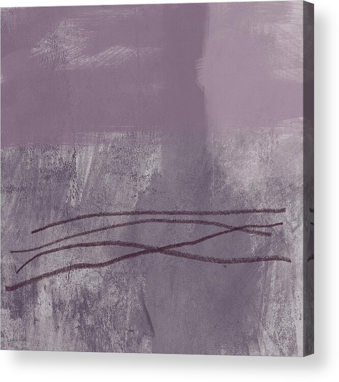 Abstract Acrylic Print featuring the painting Amethyst 1- Abstract Art by Linda Woods by Linda Woods
