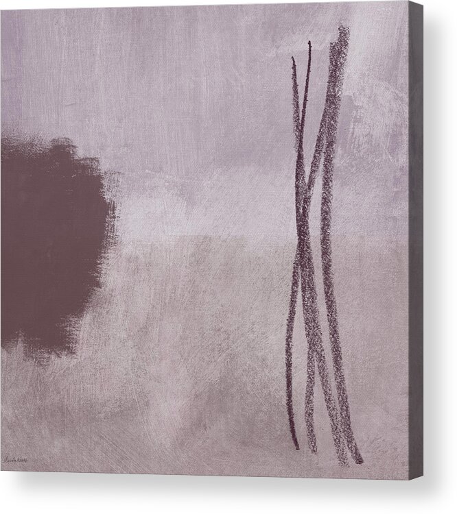 Abstract Acrylic Print featuring the painting Amethyst 2- Abstract Art by Linda Woods by Linda Woods