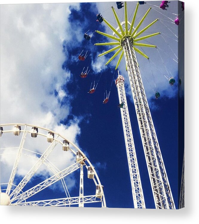 Blue Acrylic Print featuring the photograph Amsterdam Luna Park @dam by Alessandro Parca