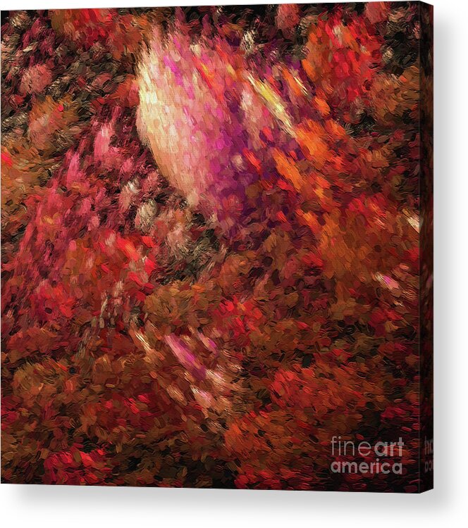 Square Acrylic Print featuring the digital art Andee Design Abstract 131 2017 by Andee Design
