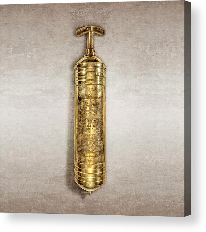Antique Acrylic Print featuring the photograph Antique Fire Extinguisher by YoPedro