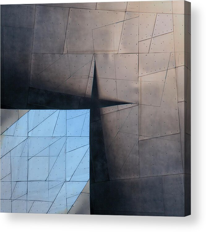 Architecture Acrylic Print featuring the photograph Architectural Reflections 4619A by Carol Leigh