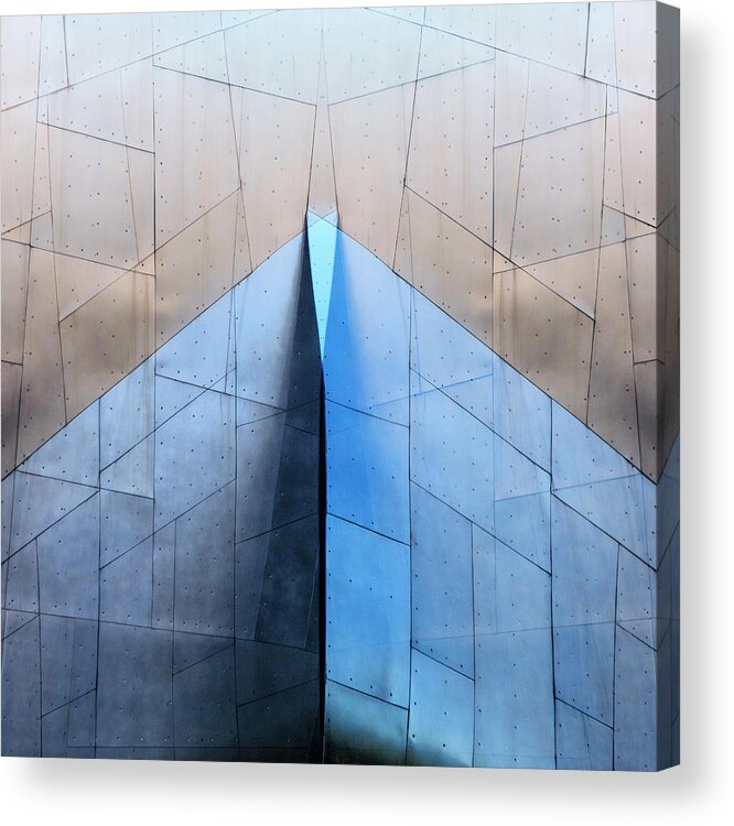 Architecture Acrylic Print featuring the photograph Architectural Reflections 4619L by Carol Leigh