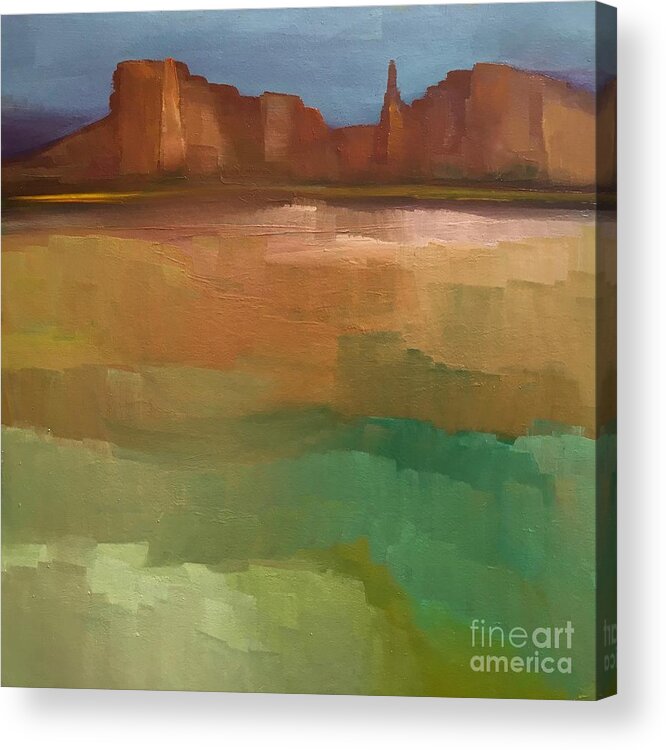 Landscape Acrylic Print featuring the painting Arizona Calm by Michelle Abrams