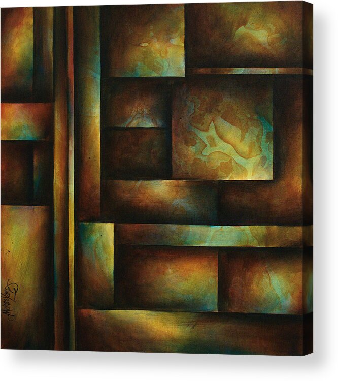 Abstract Acrylic Print featuring the painting Ascending Light by Michael Lang