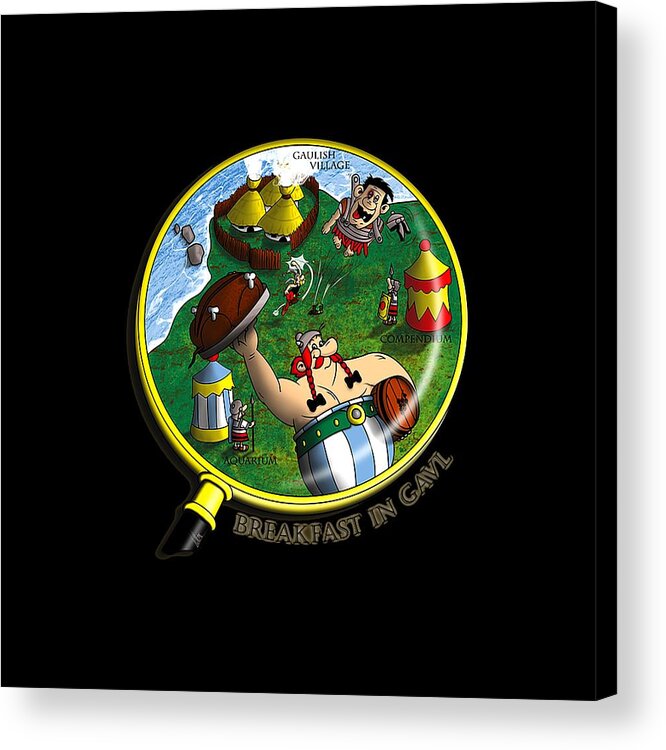 Asterix Acrylic Print featuring the digital art Asterix Obelix by Arini Amis