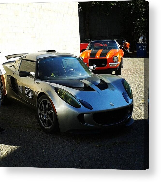  Acrylic Print featuring the photograph At A Mini Car Show With A Sweet Lotus by Domo White