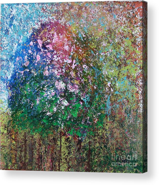 What Get For Acrylic Print featuring the painting At the Corner by Corinne Carroll