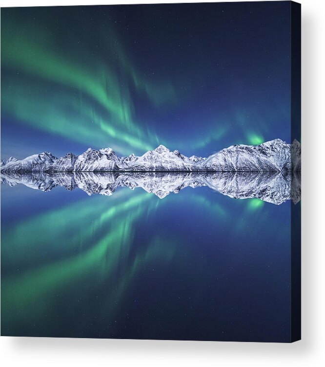 Aurora Borealis Acrylic Print featuring the photograph Aurora Square by Tor-Ivar Naess