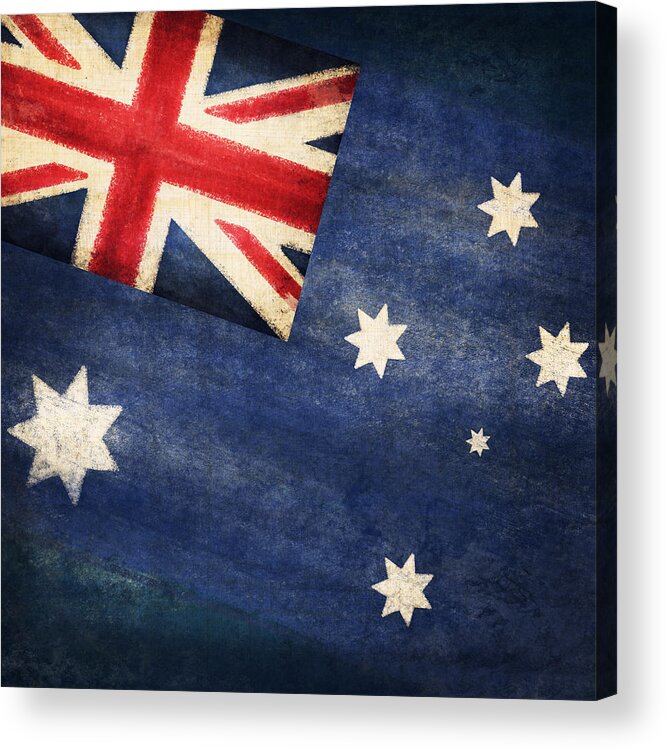 Abstract Acrylic Print featuring the photograph Australia flag by Setsiri Silapasuwanchai