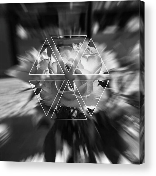Abstract Acrylic Print featuring the photograph #autohash #monochrome #abstract by Dx Works