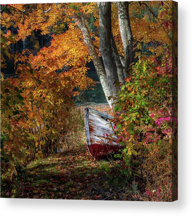 Boat Acrylic Print featuring the photograph Autumn Boat by Bill Wakeley