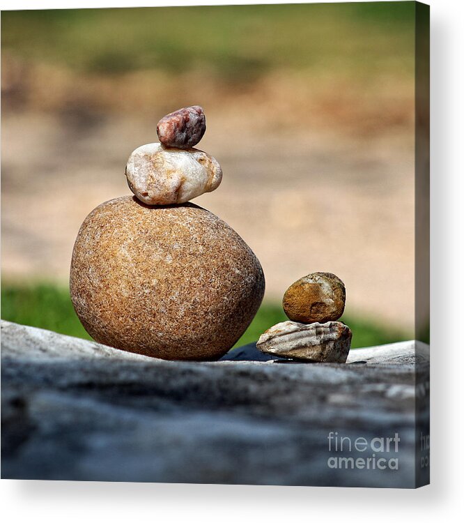 Stone Acrylic Print featuring the photograph Balance and Measures by Ella Kaye Dickey