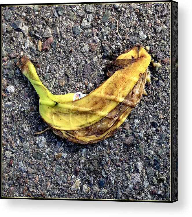 Banana Acrylic Print featuring the photograph Banana A Peel by Marlene Burns