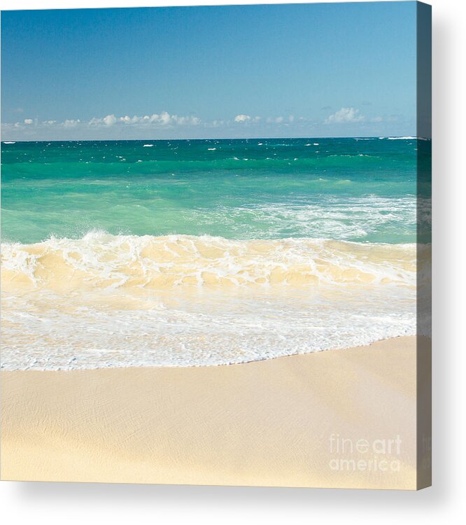 Beach Acrylic Print featuring the photograph Beach Blue by Sharon Mau