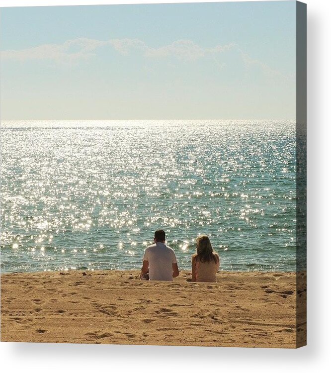 Love Acrylic Print featuring the photograph #beach #sunny #sun #sunshine #sunset by Alexander Stankov