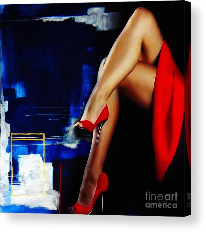 Dance Acrylic Print featuring the painting Beautiful Legs 02 by Gull G