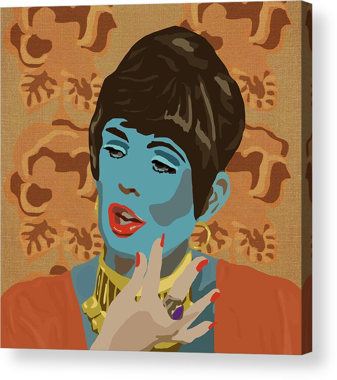 Beverly Acrylic Print featuring the digital art Beautiful Lips - Abigail's Party - Alison Steadman by BFA Prints