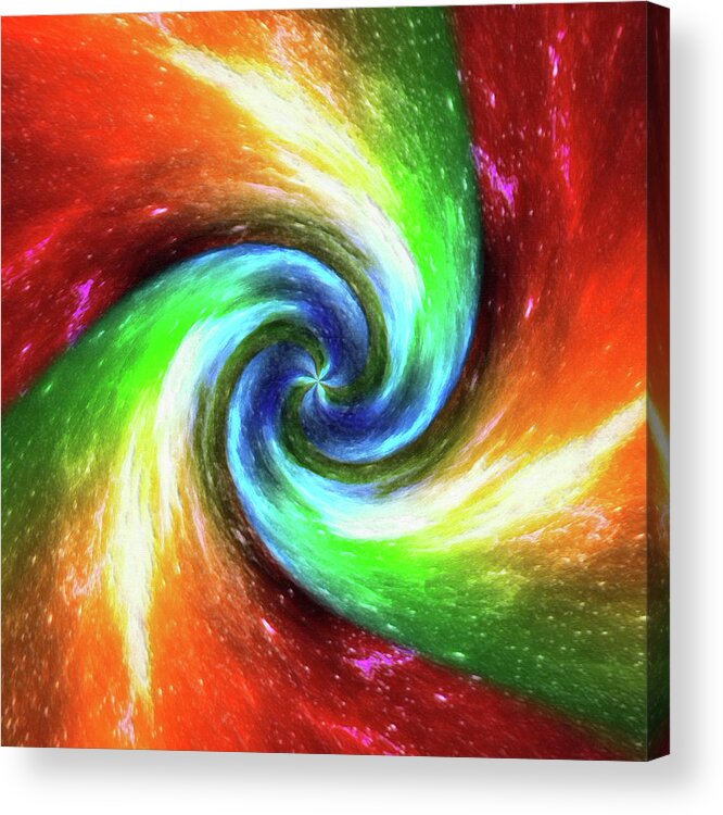 Abstract Acrylic Print featuring the mixed media Beyond Infinity . . .  by DiDesigns Graphics