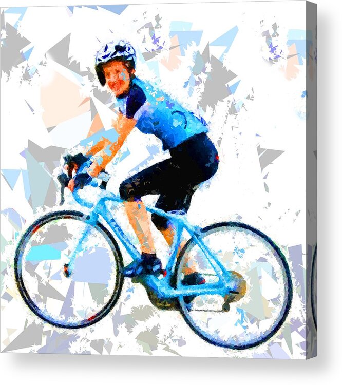 Bike Acrylic Print featuring the painting Biker 1 by Movie Poster Prints