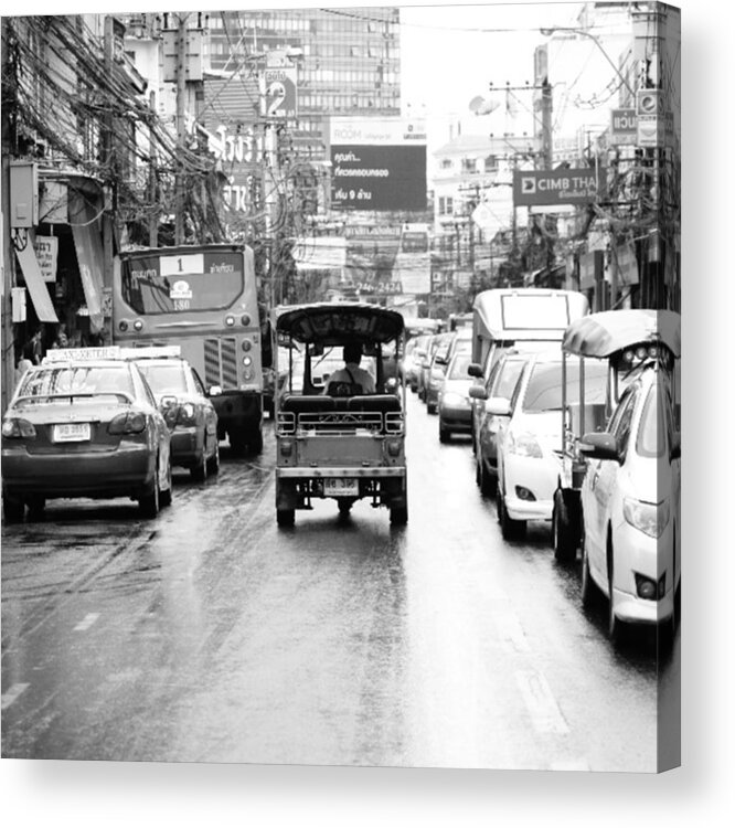 Europe Acrylic Print featuring the photograph #bkk #bangkok #thailand #trip #cars by Dja K