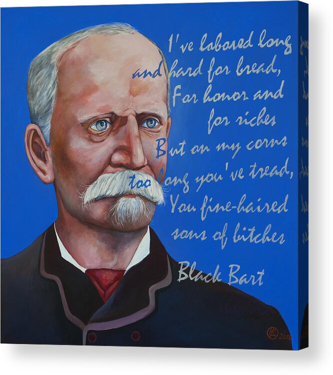 Black Bart Acrylic Print featuring the painting Black Bart by Robert Lacy