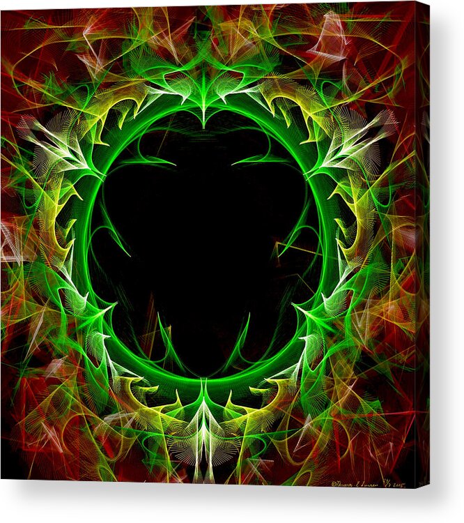 Abstract Acrylic Print featuring the painting Black hole #1 by ThomasE Jensen