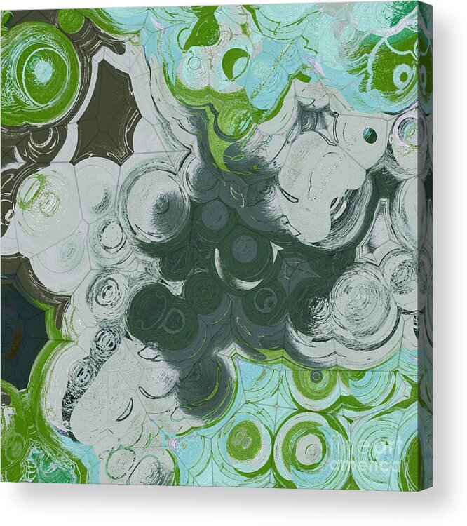 Abstract Acrylic Print featuring the digital art Blobs - 13c9b by Variance Collections