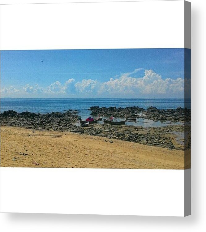 Beautiful Acrylic Print featuring the photograph Boats On The Beach by Georgia Clare