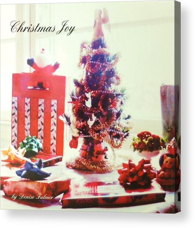 Christmas Acrylic Print featuring the mixed media Book Christmas Joy by Denise F Fulmer