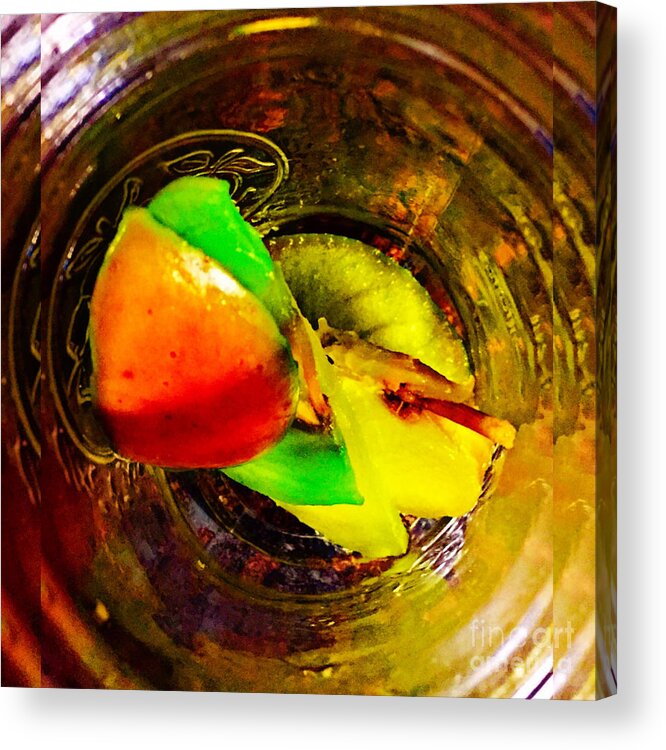 Photograph Fruit In Glass Acrylic Print featuring the digital art Bottom of the Jar by Gayle Price Thomas