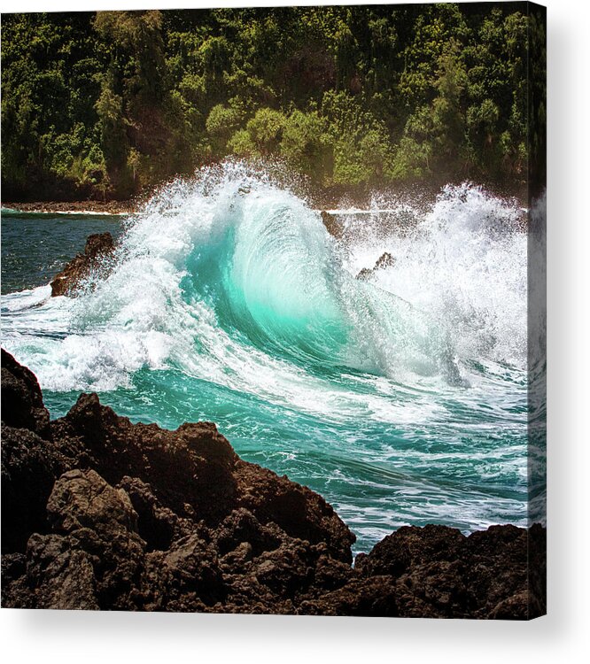 Maui Acrylic Print featuring the photograph Breakers by Susan Rissi Tregoning