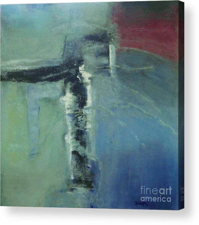 Abstract Acrylic Print featuring the painting Broken Fences by Dan Campbell