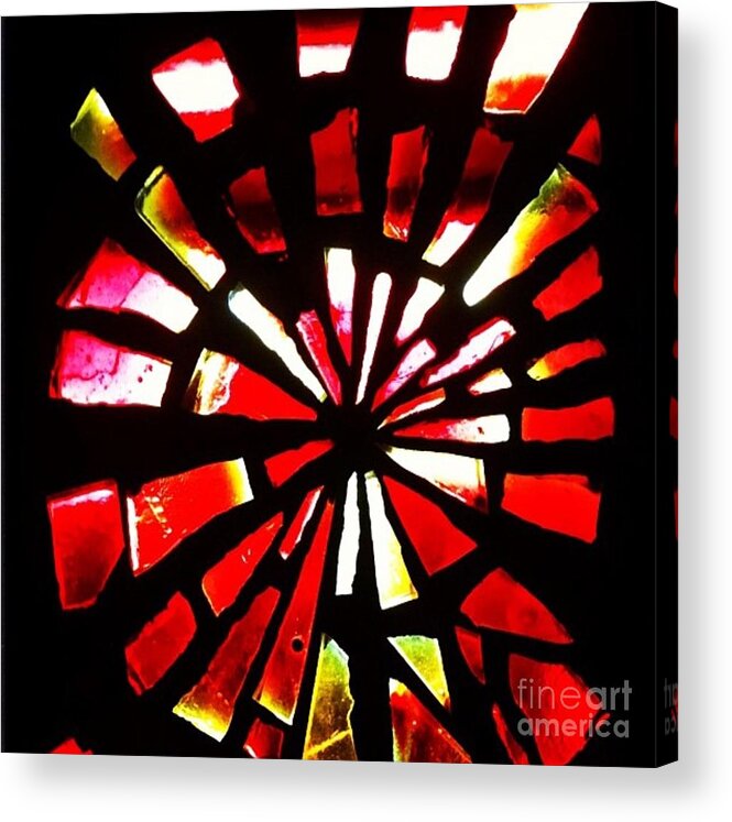 Stained Glass Acrylic Print featuring the photograph Bully's by Denise Railey