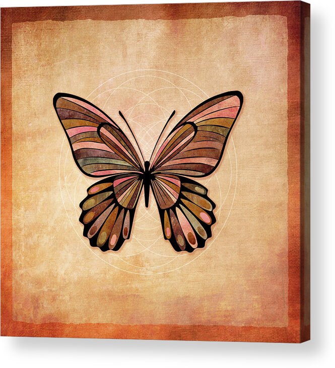 Butterfly Acrylic Print featuring the digital art Butterfly 7a by Terry Davis