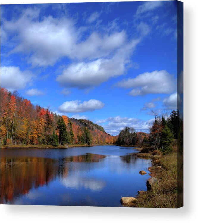 Adirondack's Acrylic Print featuring the photograph Calmness on Bald Mountain Pond by David Patterson