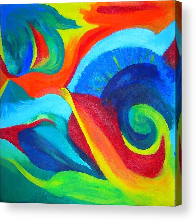 Abstract Acrylic Print featuring the painting Candy Flip by Steven Robiner